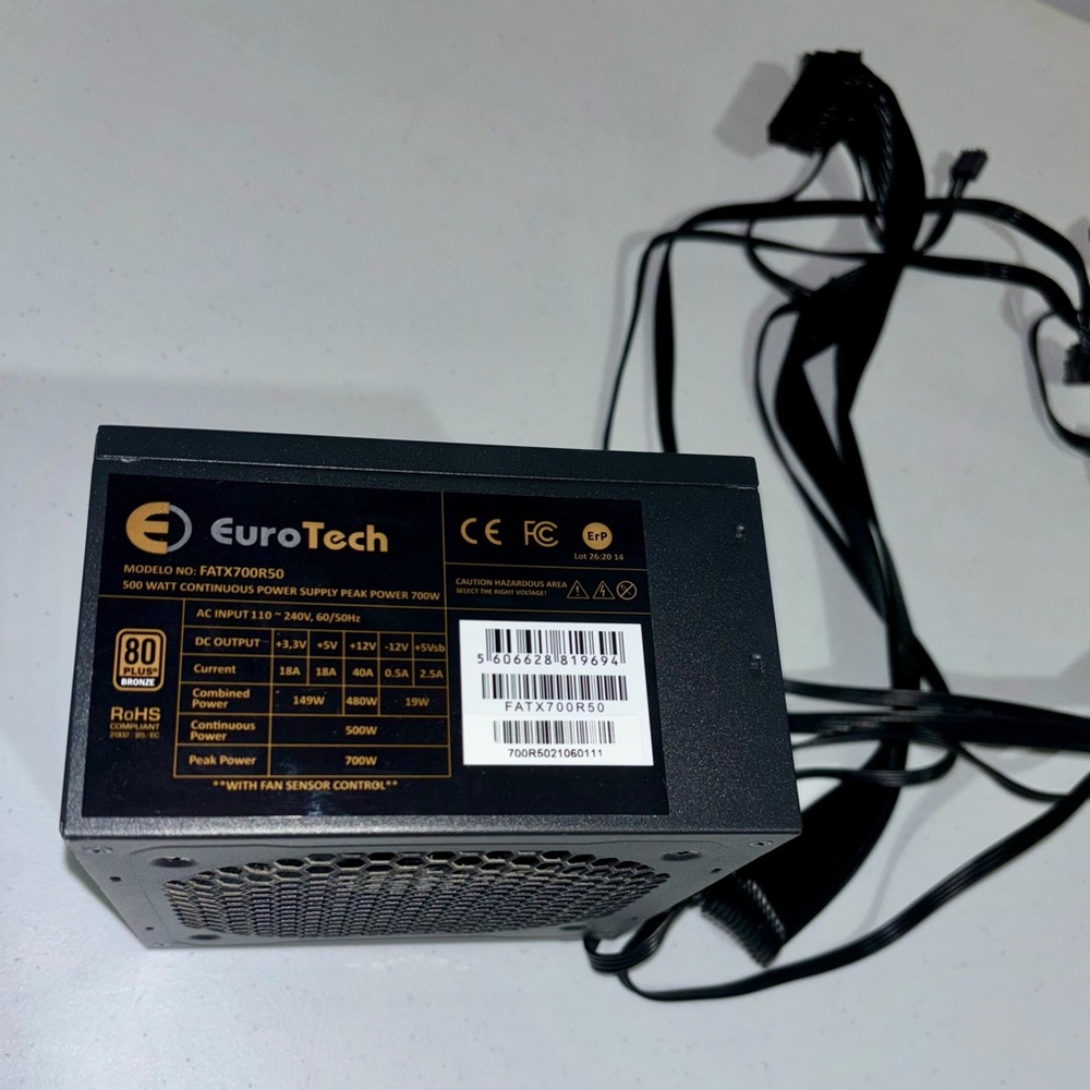 EuroTech FATX700R50 PC Power Supply
